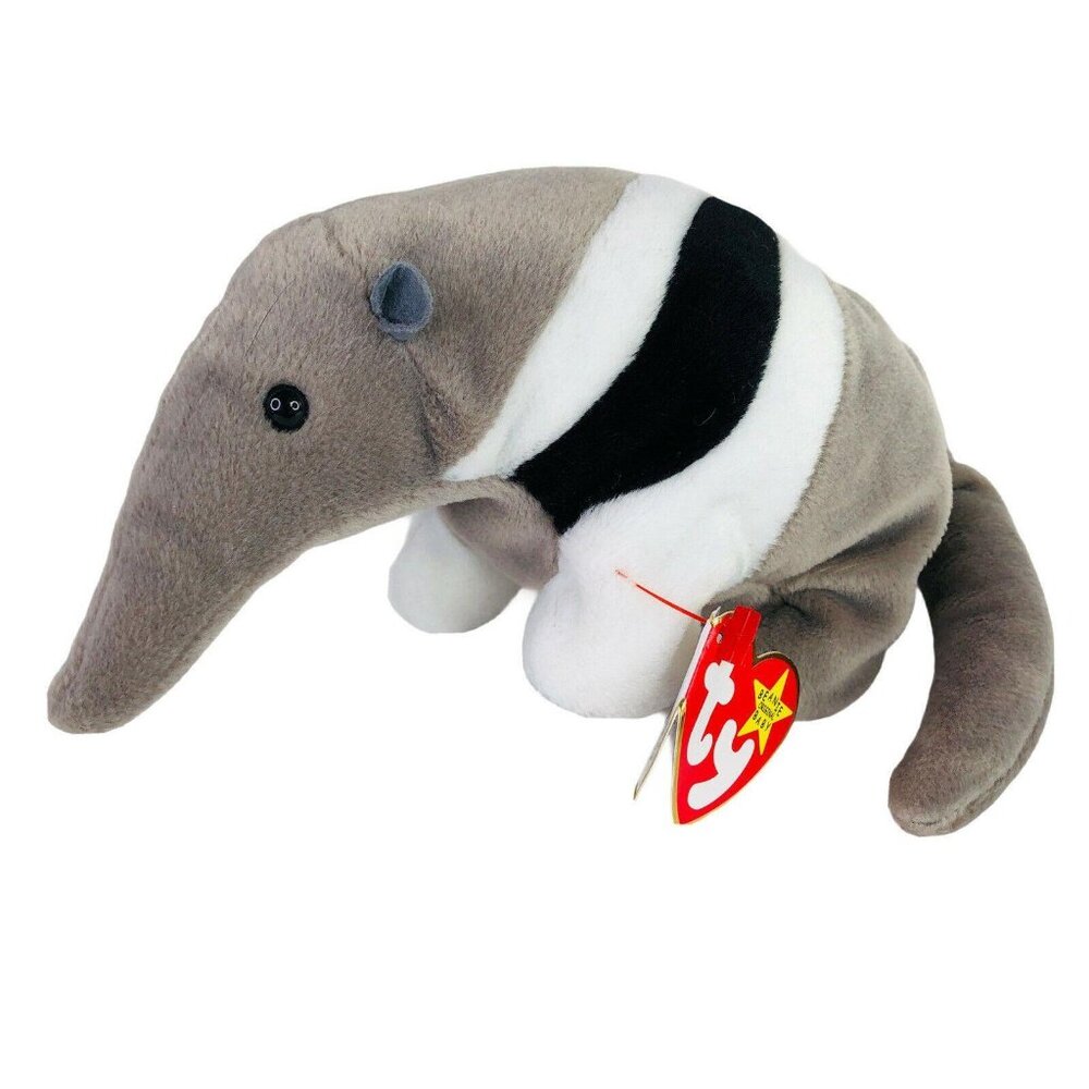 TY Beanie Baby Ants The Anteater Plush Bean Bag‎ With Tag Retired Toy 1997